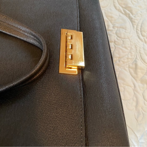 Zac Posen Eartha Double Handle Satchel Luxury Black Purse Full Size - Picture 3 of 16